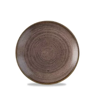 Churchill Super Vitrified Stonecast Raw Coupe Plate Brown 16.5cm/6.5"