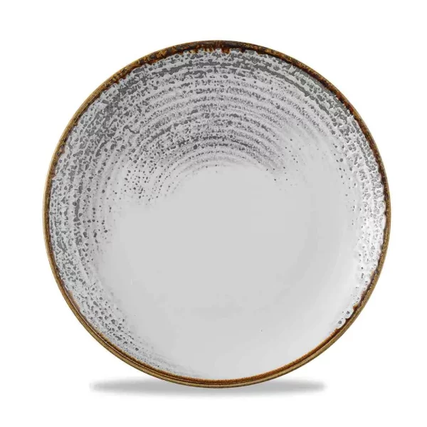 Churchill Super Vitrified Studio Prints Homespun Accents Coupe Plate Jasper Grey 26cm/10.25"