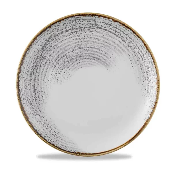 Churchill Super Vitrified Studio Prints Homespun Accents Coupe Plate Jasper Grey 28.8cm/11.25"