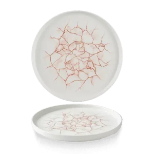 Churchill Super Vitrified Studio Prints Kintsugi Chefs' Walled Plate Coral 26cm/10.25"