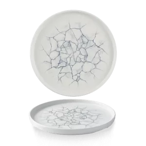 Churchill Super Vitrified Studio Prints Kintsugi Chefs' Walled Plate Pearl Grey 26cm/10.25"