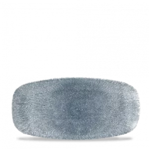 Churchill Super Vitrified Studio Prints Raku Chef's Oblong Plate No.2 Topaz Blue 26.9cm/10.5"