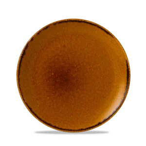 An image of a Dudson Harvest Coupe Plate Brown 21.7cm8.5