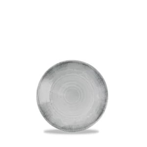 An image of a Dudson Harvest Organic Coupe Plate Flux Grey 16.4cm6.5