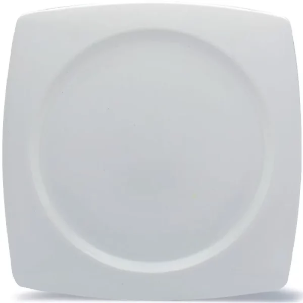 An image of a Elia Glacier Square Plate White 31cm12.2