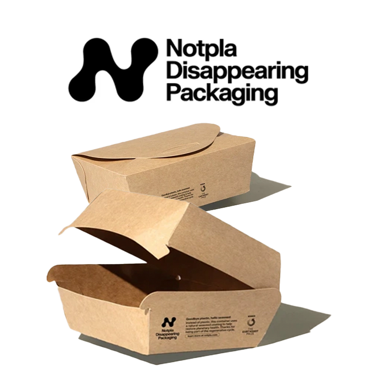 Image of Notpla takeaway cartons 