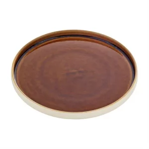 An image of a Playground Nara Plate Brown 27cm10.6