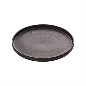 An image of a Playground Nara Relief Plate Black 21cm8.25