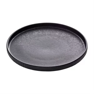 An image of a Playground Nara Relief Plate Black 27cm10.6