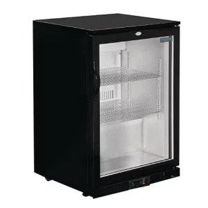 An image of the Polar G-Series Back Bar Cooler with Single Hinged Door Black - 138L