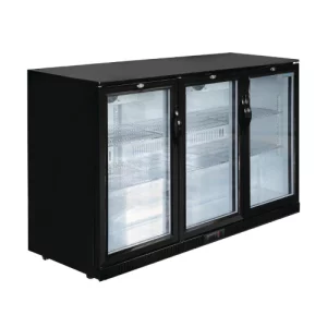 An image of the Polar G-Series Back Bar Cooler with Triple Hinged Doors Black - 320L