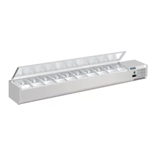 An image of the Polar G-Series Counter Top Prep Fridge with Lid 10 1/4GN Pans