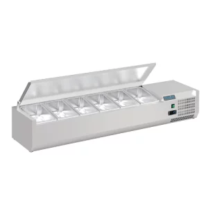 An image for the Polar G-Series Counter Top Prep Fridge with Lid 6 1/4GN Pans