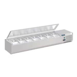 An image of the Polar G-Series Counter Top Prep Fridge with Lid 7 1/4GN Pans