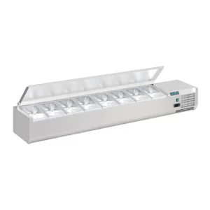 An image of the Polar G-Series Counter Top Prep Fridge with Lid 8 1/4GN Pans