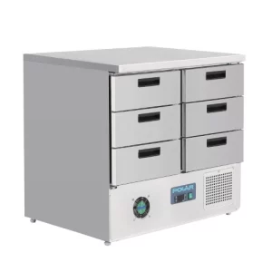 An image of the Polar G-Series Refrigerated Counter with 6 Drawers 240L