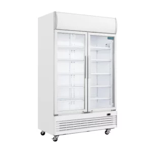 An image of the Polar G-Series Upright Display Cooler with Light Box Hinged Door - 950L