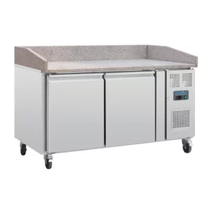 An image of a Polar U-Series Pizza Counter with Granite Top 2 Door