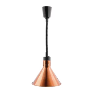 An image of the Retractable Conical Heat Shades Copper Finish