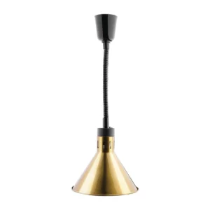 An image of the Retractable Conical Heat Shades Gold Finish