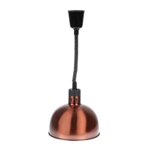 An image of the Buffalo Retractable Dome Heat Shades Copper Finish