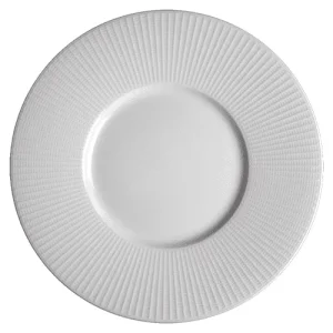 An image of a Steelite Distinction Willow Gourmet Plate Medium Well White 28.5cm11.25