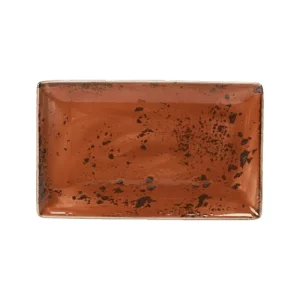 An image of a Steelite Performance Craft Rectangle One Terracotta 27 x 16.75cm10.6 x 6.6