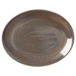 An image of a Steelite Performance Revolution Oval Plate Granite 34.3cm13.5