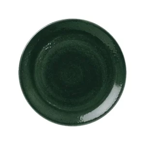 An image of a Steelite Performance Vesuvius Coupe Plate Burnt Emerald 30cm11.75