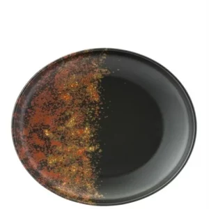 An image of a Utopia Oxy Coupe Plate Black 21cm8.25