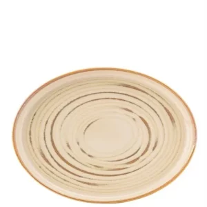 An image of a Utopia Santo Coupe Plate Taupe 17.5cm7