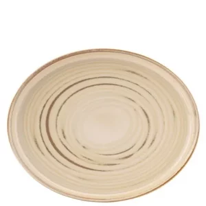 An image of a Utopia Santo Coupe Plate Taupe 22cm8.5