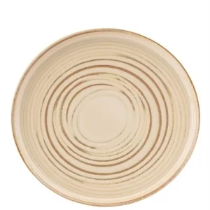 An image of a Utopia Santo Coupe Plate Taupe 28cm11