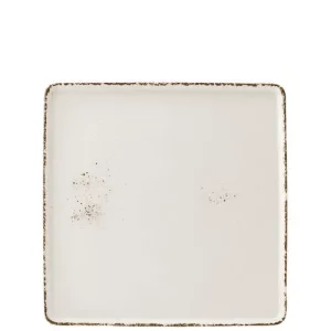 Utopia Umbra Square Plate White 25.5cm/10"