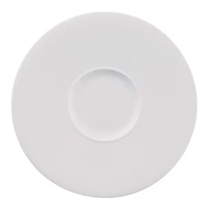 An image of a Alchemy Fine China Ambience Wide Rim Plate White 28cm11