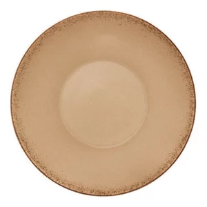 An image of a Bauscher Modern Rustic Deep Coupe Plate Natural Sand 24.4cm 9.6