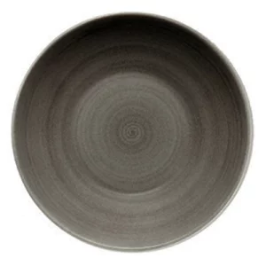 An image of a Bauscher Modern Rustic Deep Coupe Plate Ceramica Wood 18.25cm 7.2