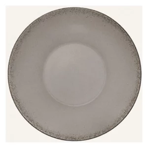 An image of a Bauscher Modern Rustic Deep Coupe Plate Natural Gray 24.4cm 9.6