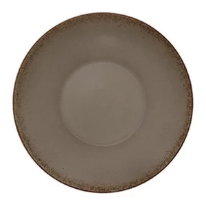 An image of a Bauscher Modern Rustic Deep Coupe Plate Natural Wood 24.4cm 9.6