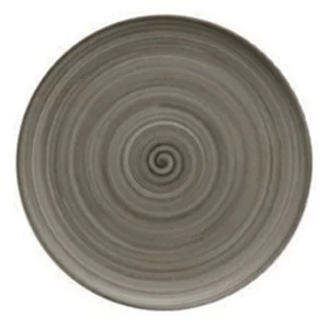 An image of a Bauscher Modern Rustic Flat Coupe Plate Ceramica Wood 15cm 6