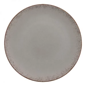 An image of a Bauscher Modern Rustic Flat Coupe Plate Natural Gray 28cm 11