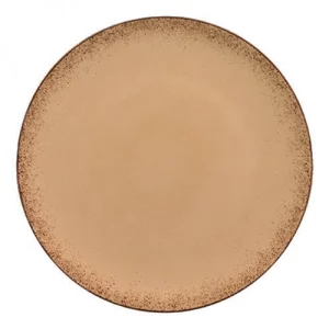 An image of a Bauscher Modern Rustic Flat Coupe Plate Natural Sand 28cm 11