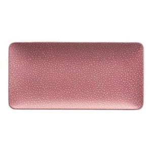 An image of a Bauscher Purity Pearls Rectangular Plate Pink 18 x 9cm7 x 3.5