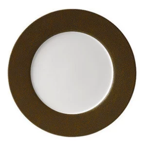 An image of a Bauscher Purity Pearls Rimmed Plate Gold 29cm11.4