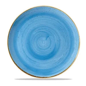 An image of a Churchill Super Vitrified Stonecast Coupe Plate Cornflower Blue 28.5cm11.25