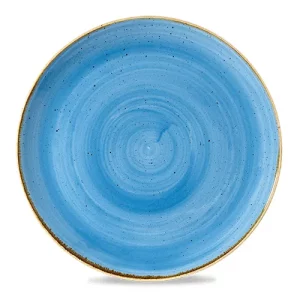 An image of a Churchill Super Vitrified Stonecast Coupe Plate Cornflower Blue 32.38cm12.75