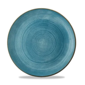 An image of a Churchill Super Vitrified Stonecast Raw Evolve Coupe Plate Teal 26cm10.25