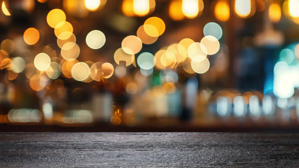 Abstract image of bar concept with blurred backlighting