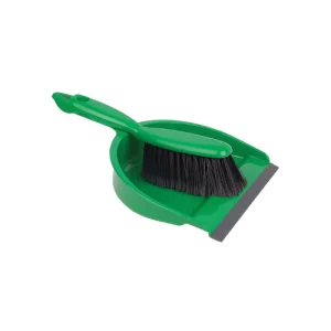 An image of the Professional Dust Pan & Brush Set Soft - Green