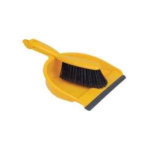 An image of the Professional Dust Pan & Brush Set Soft - Yellow